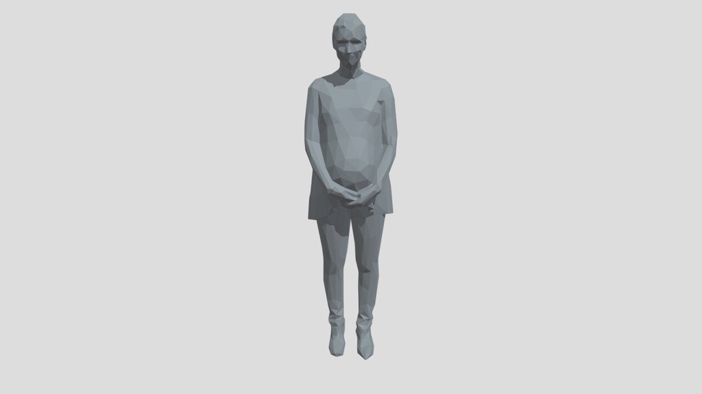 Lowpoly Pregnant Woman