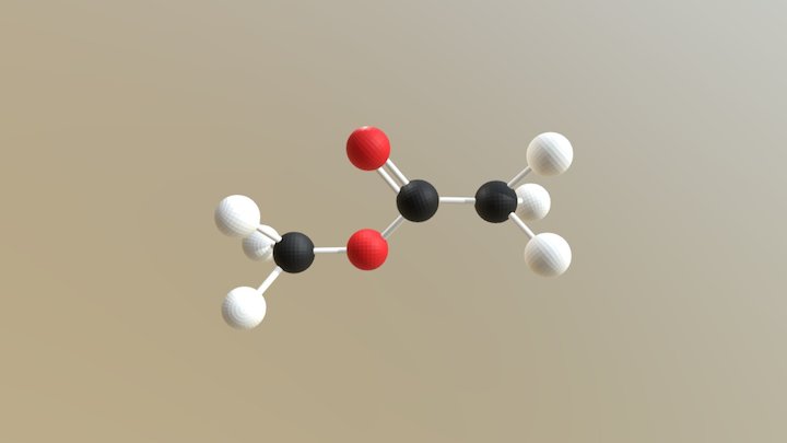 МЕТИЛАЦЕТАТ-СН3СООСН3 3D Model