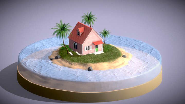 KAME HOUSE Diorama 3D Model