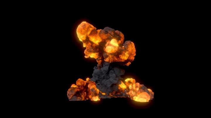 Explosion as Solid 3D Model