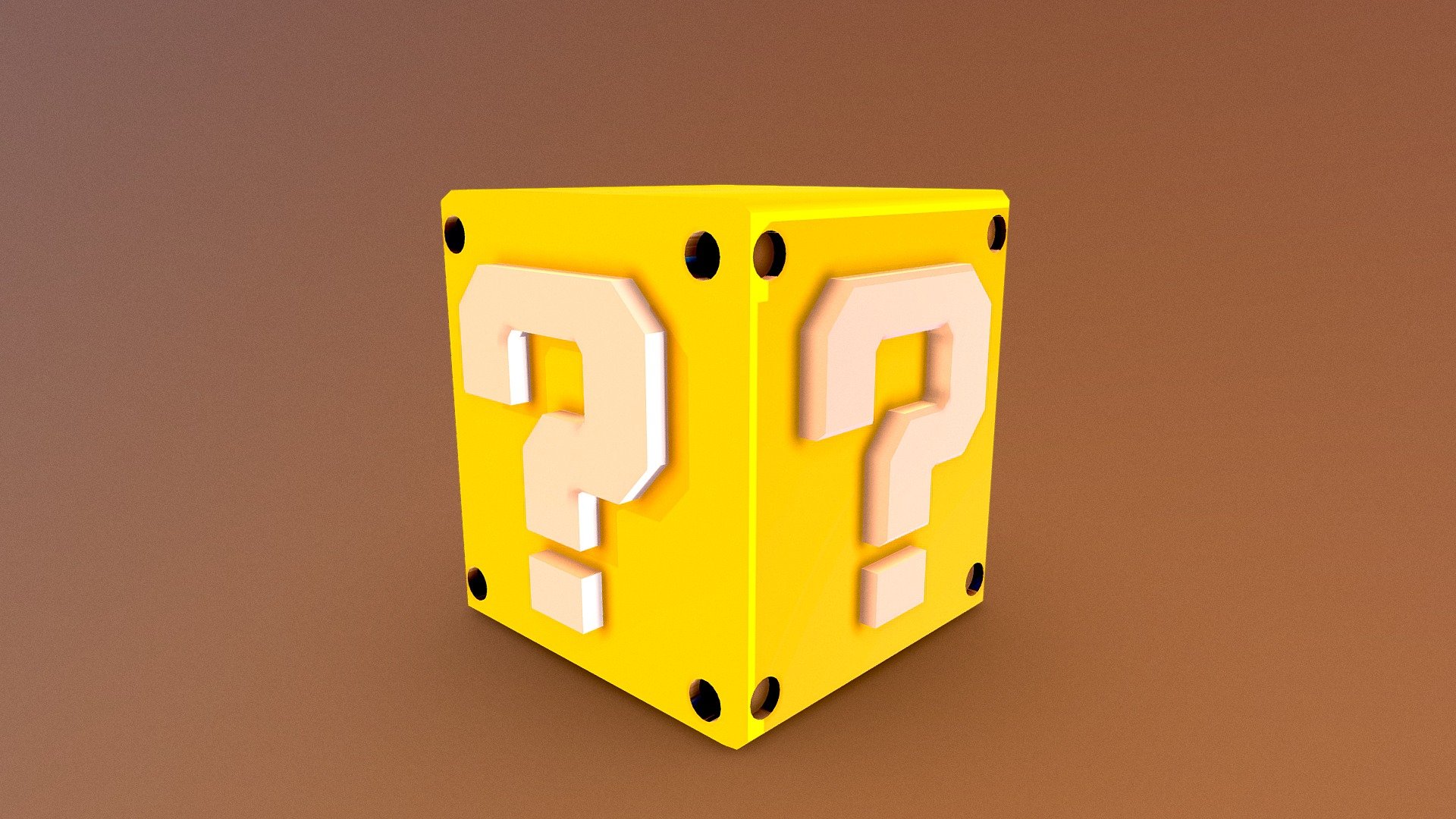 Question Mark Block Super Mario Bros Download Free 3D Model By