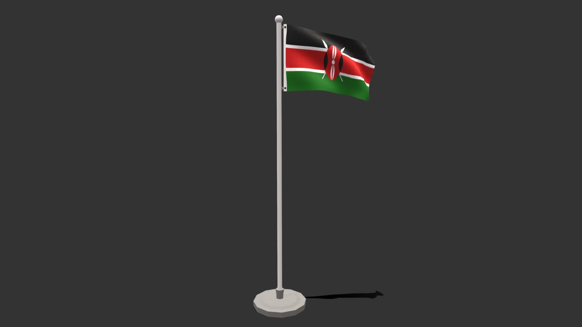 Low Poly Seamless Animated Kenya Flag - Buy Royalty Free 3D model by ...