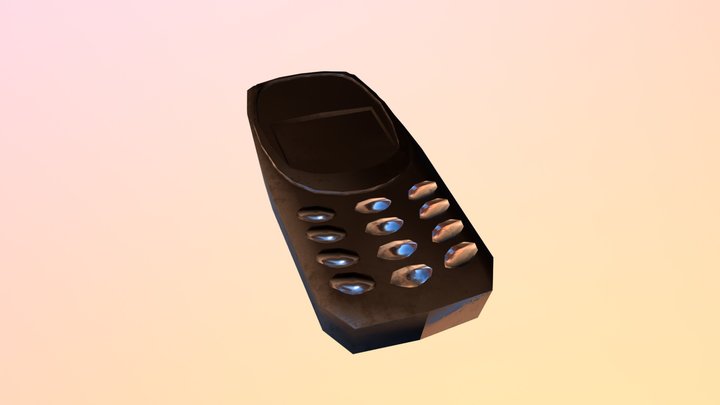 Old Phone Low Poly 3D Model