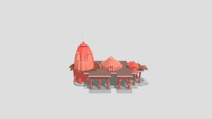 Hindu temple 3D Model