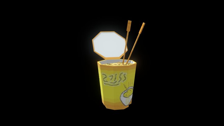 Ramen Low poly 3D Model