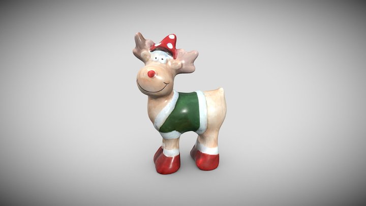 Reindeer Christmas Ornament 3D Scan 3D Model