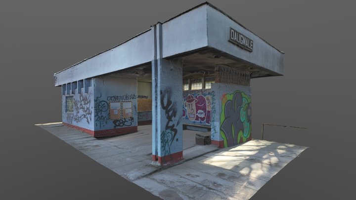 2024 Daugmale railstation, Latvia 3D Model