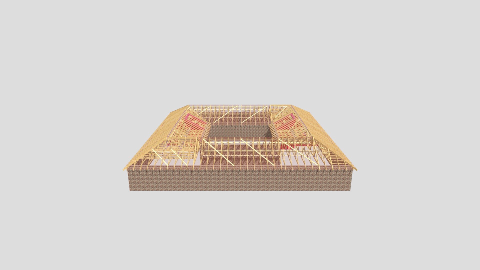 Courtyard building - 3D model by LJS-1 [be4b01f] - Sketchfab