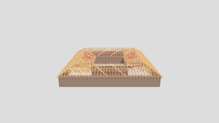 Courtyard building 3D Model