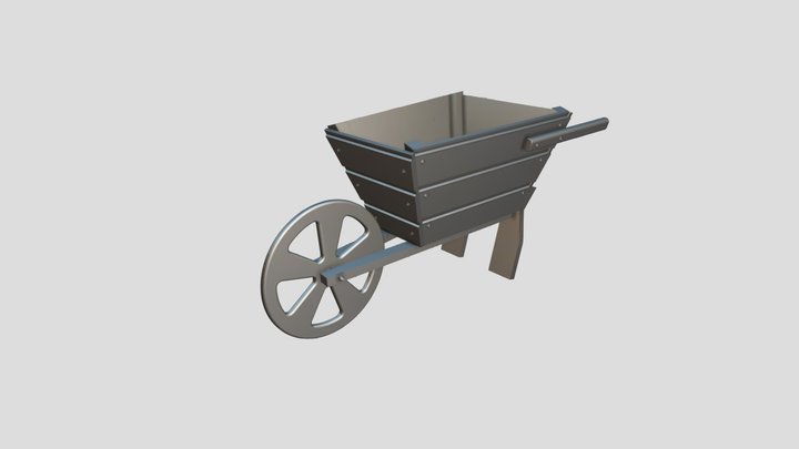 Декоративная телега /  Decorative cart 3D Model