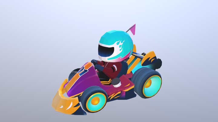 3d Racing Kart Toy 3D Model