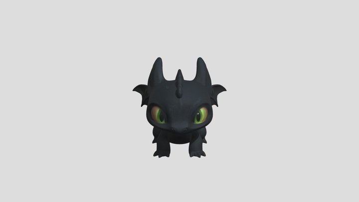 Cute tothless 3D Model