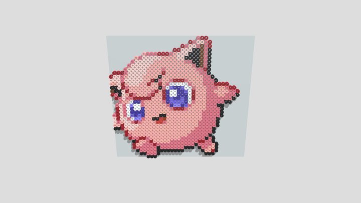 Jigglypuff Beadsprite 3D Model
