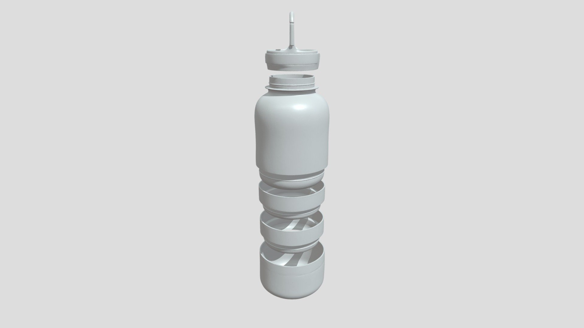 Exploded view of a water bottle - 3D model by laostan [be4e838] - Sketchfab