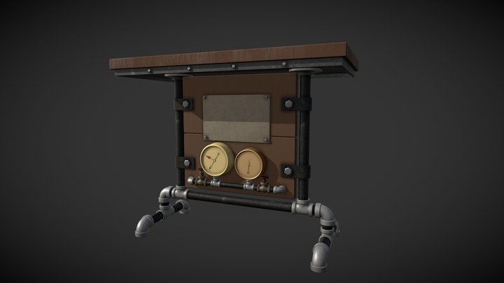 Steampunk Table. 3D Model
