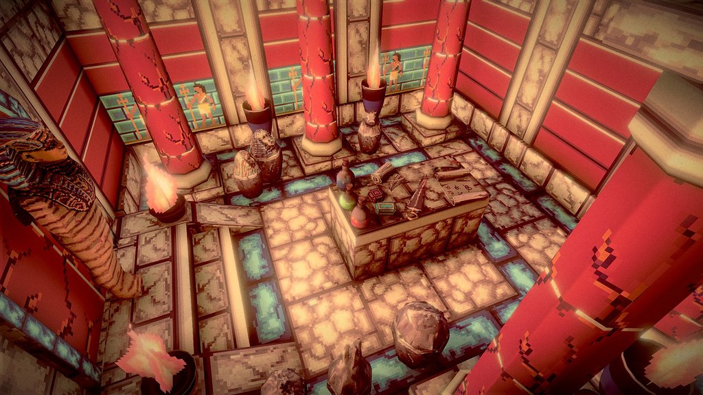 egypt, pixelart 3d asset, gamejam