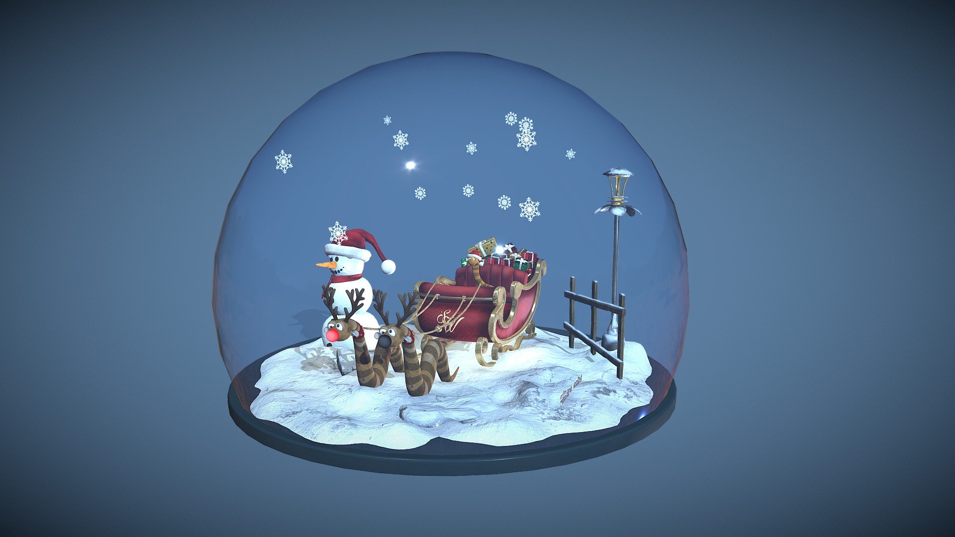 Santa Worm Diorama