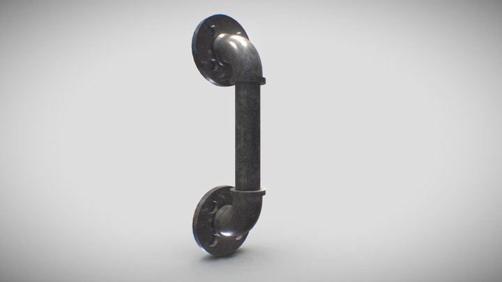 Simple Medieval Door Handle 3D Model