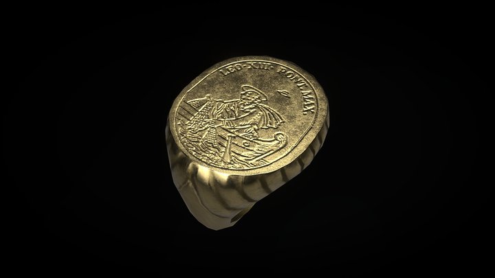 Fisherman's Ring / Lowpoly game asset 3D Model