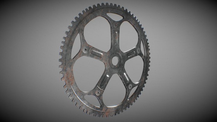 Old Rusty Bicycle Part 3D Model