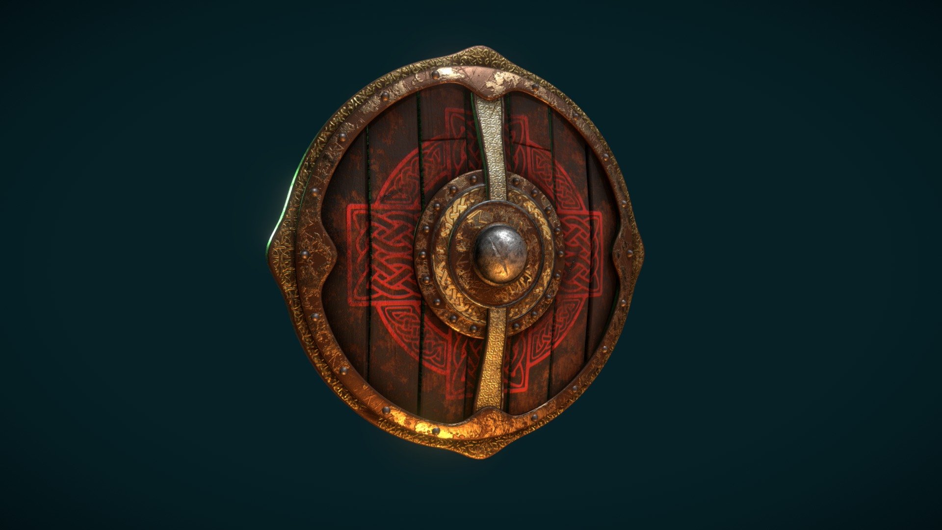 Battle Worn Viking Shield