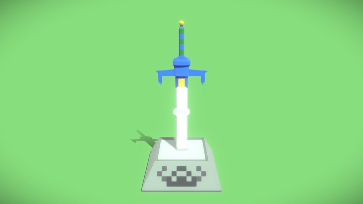 Lowpoly Master Sword 3D Model