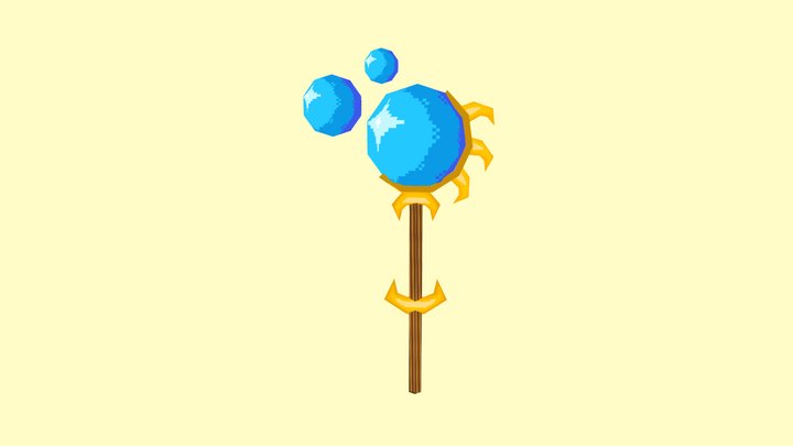Stardust Dragon Staff 3D Model