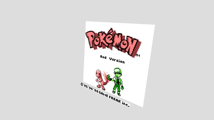 PokemonRedTitleScreenGameBoyColorPalette 3D Model