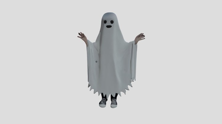 Spooky Ghost Kid 3D Model