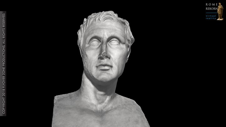 3D rendering of Menander