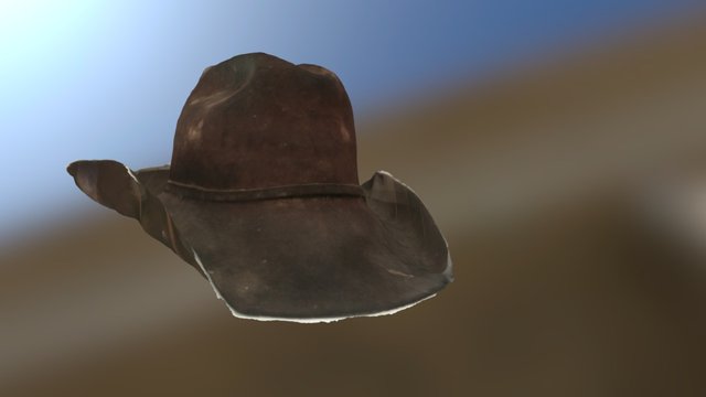 Old Cowboy Hat 3D Model