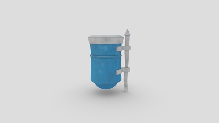 Stylised Bin 3D Model