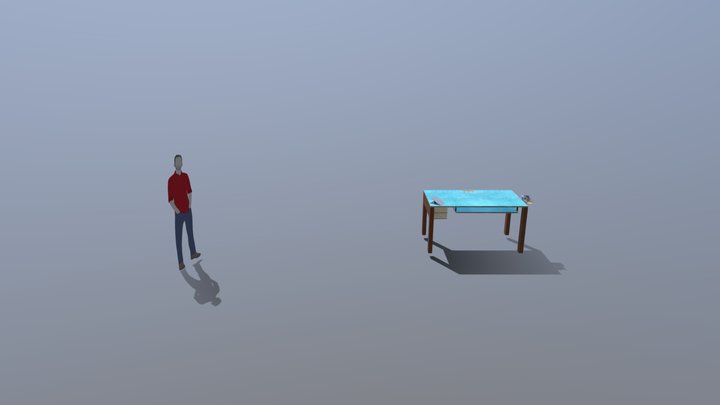 Desk5 Obj 3D Model