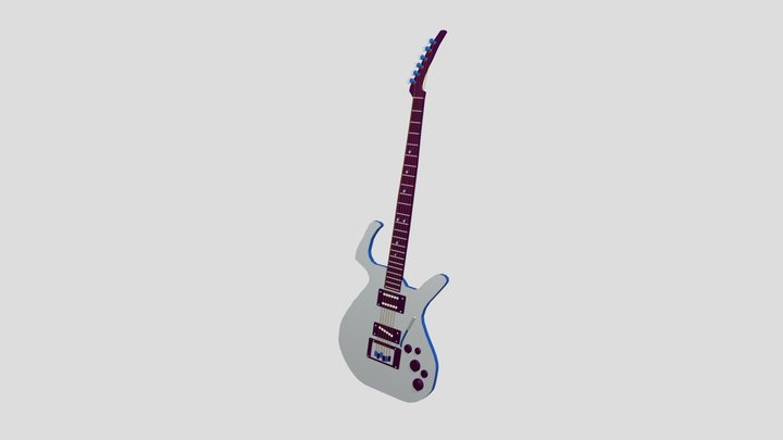 White guitar 3D Model
