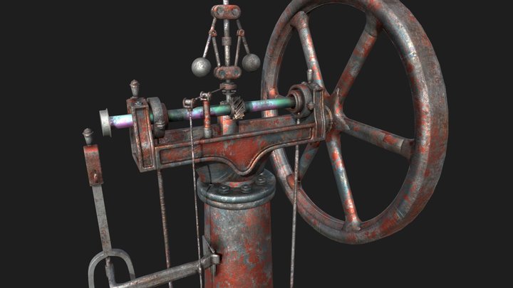 PBR Steampunk Machine - 8K Textures 3D Model
