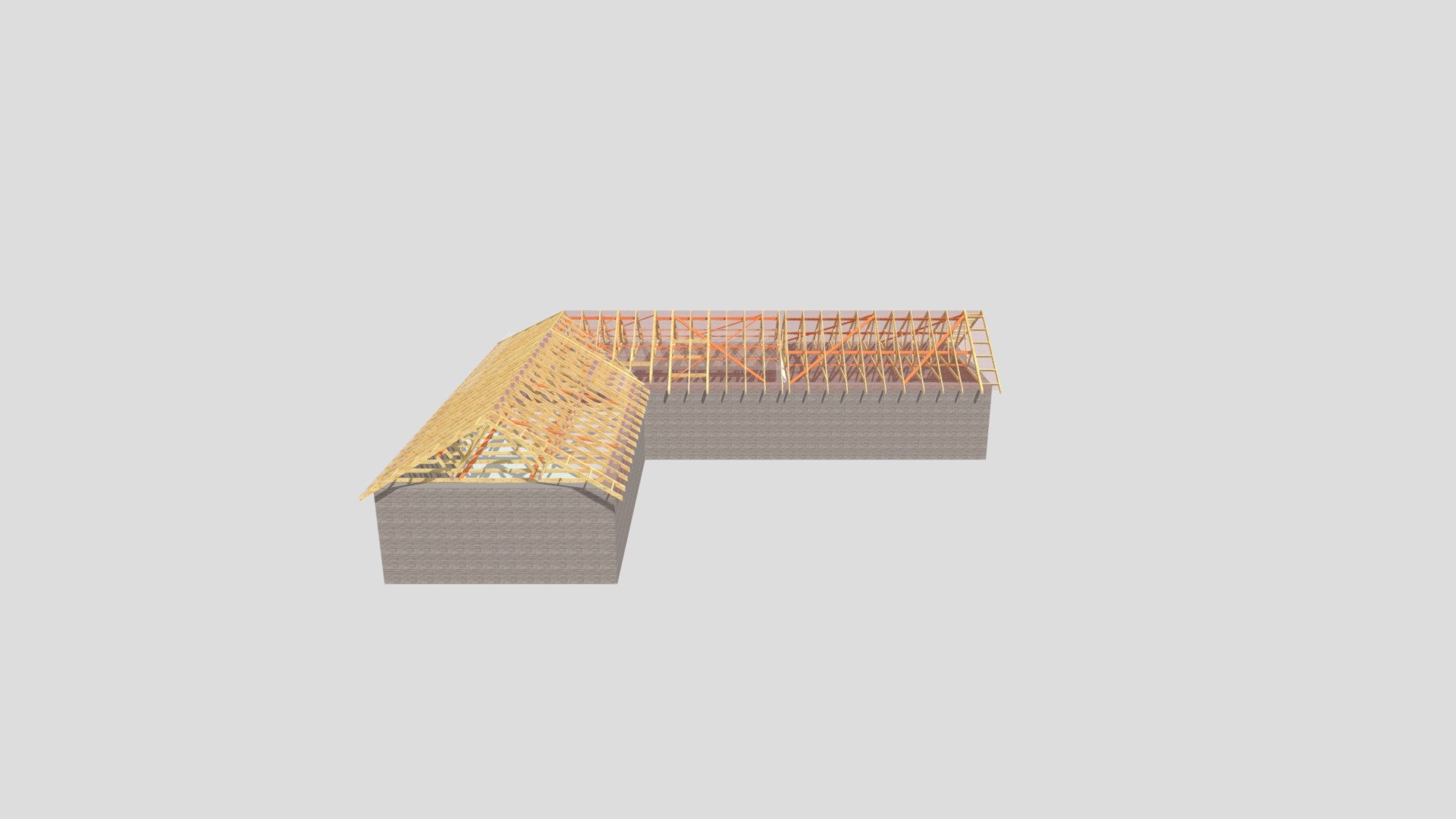 Hip Corner with a vaulted ceiling