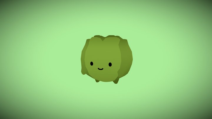 Cute Cabbage 3D Model