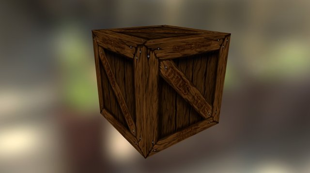 Dee's Nuts Wood Crate 3D Model
