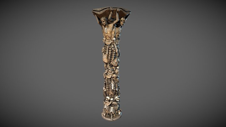 Column Skeleton 3D Model