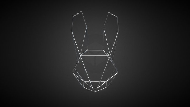Bunny head lowpoly 3D Model