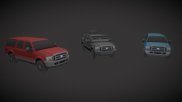 2005 Ford Excursion 3D Model