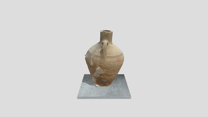 Jarrón consoporte de granit 3D Model
