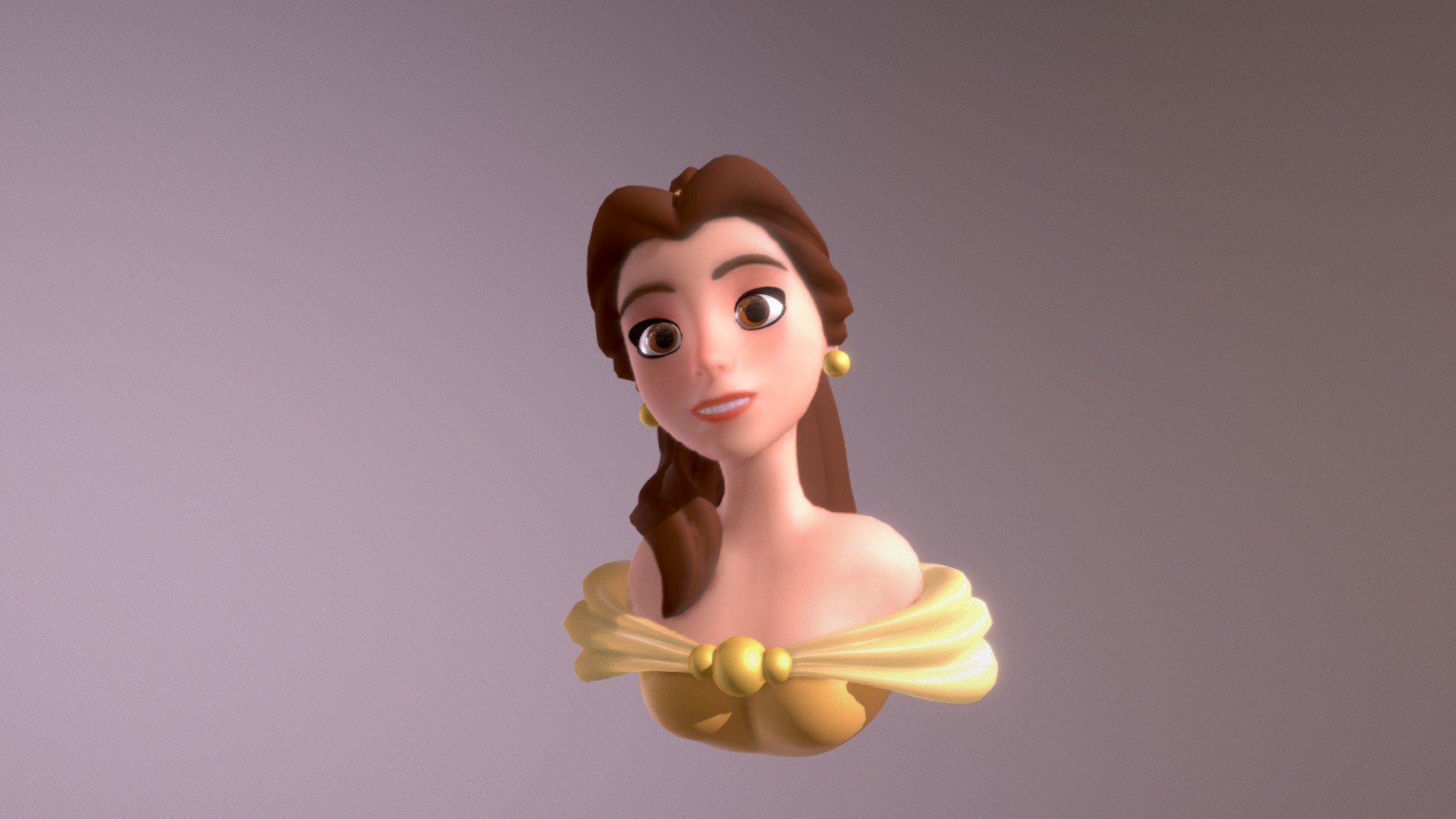 DisneyBelle FanArt 3D model by shanynani (shanynani