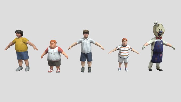 Ice scream Character 3D Model