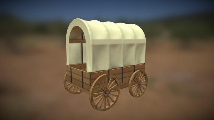 Covered Wagon (reupload) 3D Model