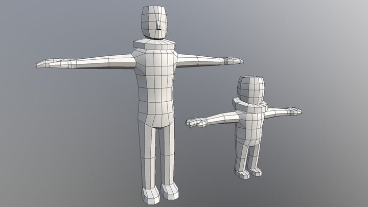 Commander and Pawn 3D Model