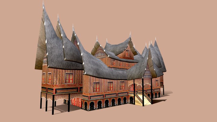 Rumah Gadang Sumatra Barat Indonesia 3D Model