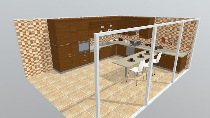 Kitchen Room 3D Model