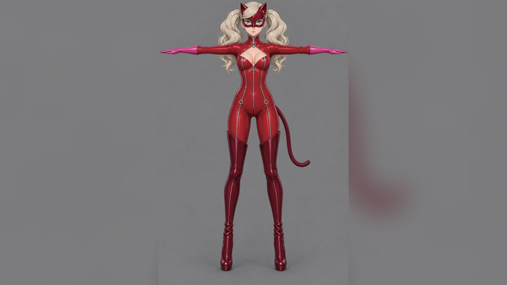 Ann Takamaki (Persona) T-Pose 3D Model