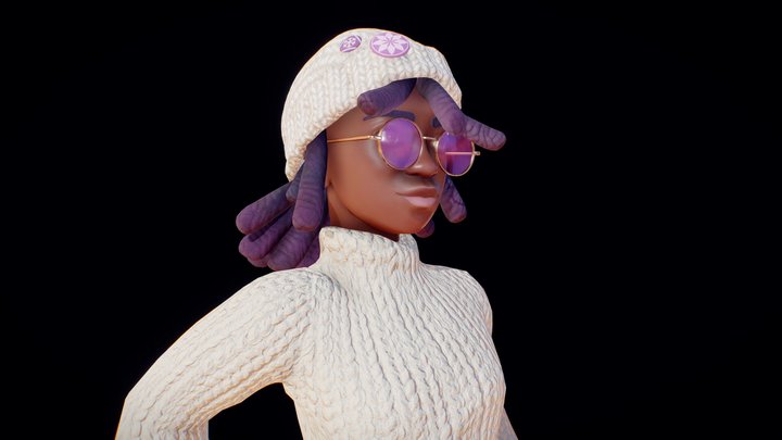 Sassy Pullover Girl 3D Model